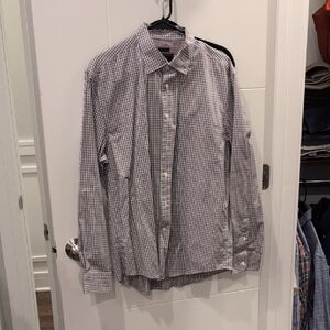 Jos. A. Bank Reserve Checkered Shirt in Purple and White